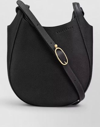 Longchamp curved crossbody bag adjustable strap hardware