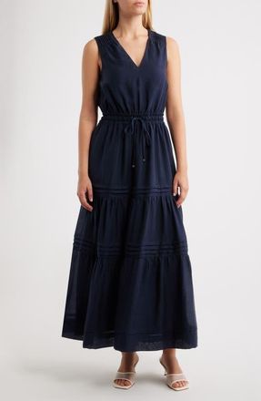 Bernardo Pleated Maxi Dress in Medieval Blue at Nordstrom, Size X-Large