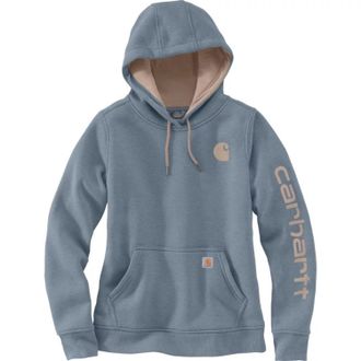 Carhartt Work in Progress Iconic Clarksburg Hoodie Womens Navy Fleece Long Sleeve POSH077