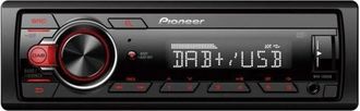 Pioneer Authentic Jeans MVH-130DAB Ricevitore per Auto 1-DIN con dab / dab+, illuminazione rossa, usb e compatibile con dispositivi Android. - Pioneer
