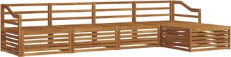 vidaXL Conjunto De Sof&aacute;s De Exterior 5 Uds. Natural Vidaxl