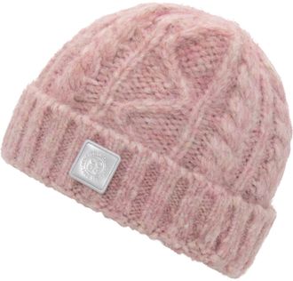 Chillouts Beanie CHILLOUTS Rory Hat, Damen, pink, Obermaterial: 54% Polyacryl, 41% Polyamid, 5% Alpaka, unifarben, M&uuml;tzen Beanie, Beanie mit Zierstrick