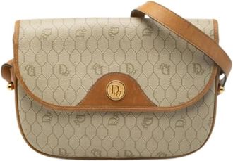 Dior Pre-owned Cross Body Bags, female, Beige, Size: ONE SIZE Pre-owned Canvas Crossbody Bag