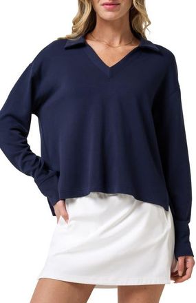 Travis Mathew SkyLoft V-Neck Pullover in Navy Blazer at Nordstrom, Size X-Small