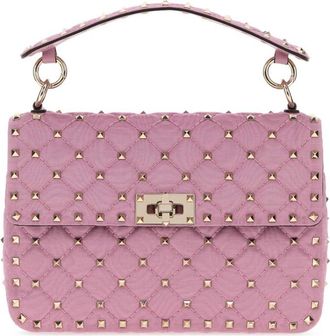 Valentino Garavani Pink Rockstud Spike Small Shoulder Bag