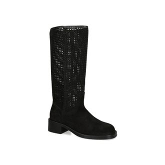 Steve Madden Womens Leather Riggs Black Boots - Size UK 3