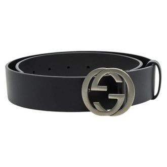 Gucci Pre-owned Belts, male, Black, Size: ONE SIZE Pre-owned Vintage Leather Belt