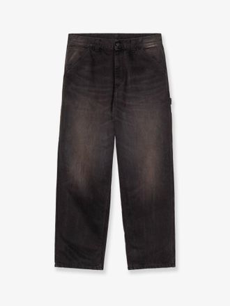 Carhartt Work in Progress Jeans in black denim con effetto washed-out - CARHARTT WIP - gender_Man
