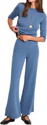 Suzie Kondi Zephyra Cashmere Pants In Denim