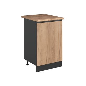 Vicco Mueble Bajo De Cocina R-line, Roble Dorado/antracita, 50 Cm Encimera Roble Dorado, Vicco