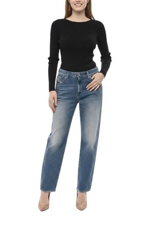 Diesel Blue Straight Mid Rise Jeans