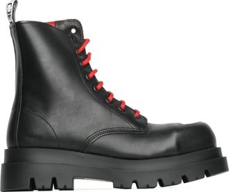 Cult Wedge Bolt Schoenen met 8 Gaten - Dames - Veterlaarzen - Zwart - 36 EU - Schoenen
