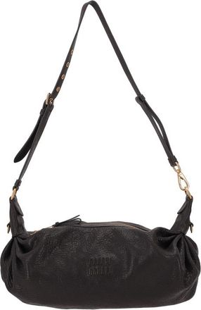 Miu Miu Black Logo Large Shoulder Bag