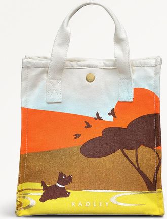 Radley London Pecan Brown Small Canvas Grab Bag On Safari AW25 Radley