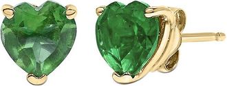 House of Brilliance Haus Of Brilliance Colorful Gemstones 14K 0.90 Ct. Tw. Emerald Stud Earrings