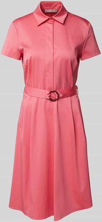Christian Berg Knielanges Kleid mit Taillengürtel in Pink, Größe 44