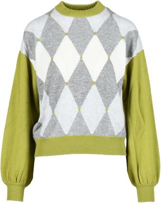 Ballantyne Kasjmier Gebreide Trui - Dames - Cashmere truien - Veelkleurig - XL - Kasjmier - Truien & Vesten