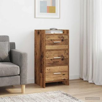 vidaXL Vidaxl Credenza Legno Antico 40 X 36 X 80 Cm Legno Ingegnerizzato