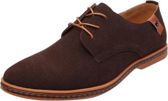 Generic Suede Loafers Shoes for Men Lace-Up Leather Shoes Formal Dress Shoe Business Shoe Comfortable Slip On Sneakers Barefoot Sneakers Non Slip Sneaker Low 