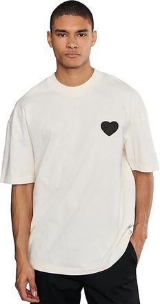 AllSaints Lover Short Sleeve Crew Mens T Shirt Ashen White : 2XL, Cotton