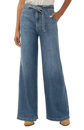 Silver Jeans Co Highly Desirable Belted High Waist Wide Leg Jeans in Rhythm at Nordstrom, Size 34 X 31