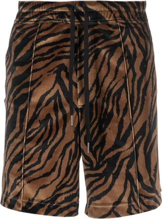 Tom Ford zebra-print cotton shorts - men - Spandex/Elastane/Polyester/Cotton - 54 - Brown