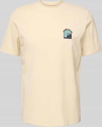 Blend T-Shirt mit Motiv- und Statement-Stitching Modell JOBBE in Sand, Gr&ouml;&szlig;e XXL