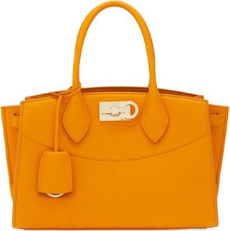 Ferragamo medium Soft Studio tote bag - women - CALFSKIN - One Size - Yellow