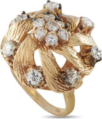 Luxury Bazaar 14K Yellow Gold 1.20ct Diamond Ring MF10-062926