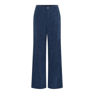 Kaffe Pantaloni KAsvaja in velluto a coste - - Trousers - Donna - Blu - S