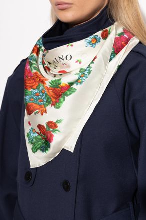 Moschino Silk Scarf, Unisex, Cream