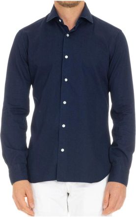 Barba Denim Overhemd - Heren - Casual Overhemden - Blauw - 3XL - Denim - Overhemden