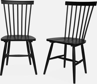 Sweeek Silla De Madera De Hevea, Set De 2