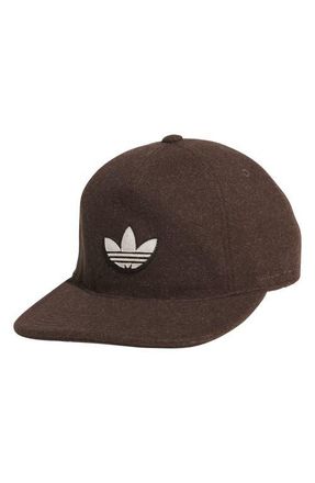 adidas Heritage Cotton Blend Baseball Cap in Dark Brown/Off White at Nordstrom