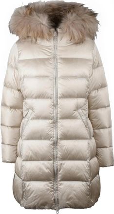 Bomboogie Black Quilted Nylon Long Down Jacket