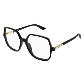 Chlo&eacute; Glasses, unisex, Black, Size: 54 MM Geometric Optical Frame