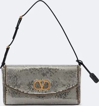 Valentino Garavani Bolso al hombro DeVain Small de cota de malla