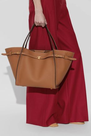 Tod's Leather Medium Shopper Bag, Womens, Brown