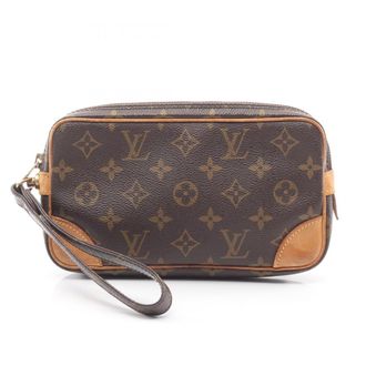 Louis Vuitton Brown Coated Canvas Monogram Pvc Leather Clutch Bag (Pre-Owned)