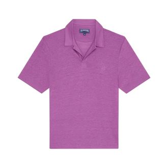 Vilebrequin Polo Pyramid in jersey di lino - - Tops - Uomo - Viola - M