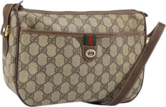 Gucci Pre-owned Vintage Schoudertas - Dames - Vintage Schoudertas - Beige - ONE Size - Leer - Vintage