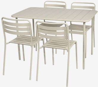 Sweeek Mesa De Jard&iacute;n Metal 4 Sillas