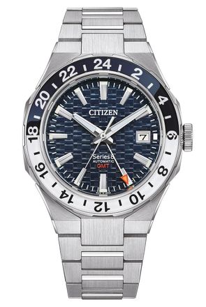 Citizen Series 8 Gmt Mens Silver Watch NB6034-58L Stainless Steel - One Size