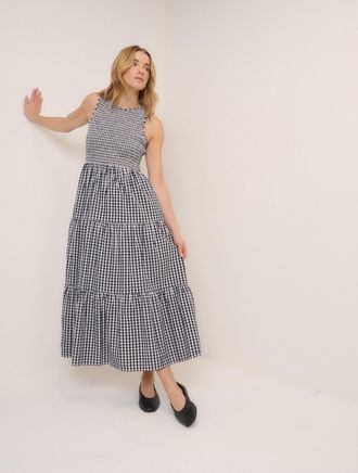 Nobody's Child Black Gingham Sleeveless Charlie Midi Dress