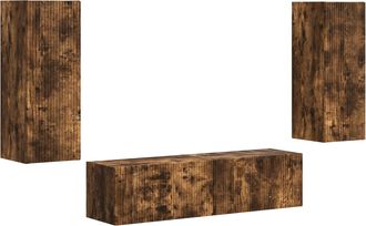 vidaXL Conjunto De Mueble De Tv 2 Uds. Roble Ahumado Vidaxl