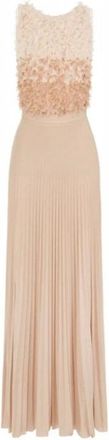 Elisabetta Franchi Red Carpet Tulle Lurex Gown - female - Elisabetta Franchi - Gowns - Brown - 2XL - Dresses
