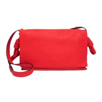 Loewe Pre-owned Flamenco Flap Messenger Bag - Dames - Pre-owned - Rood - Maat: ONE Size Lame