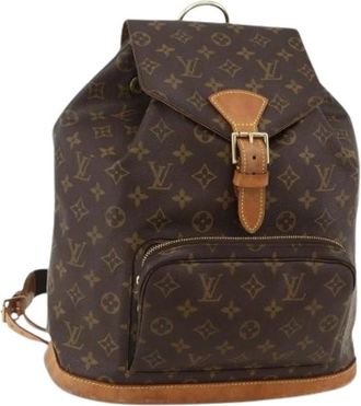 Louis Vuitton Pre-owned Backpacks, female, Brown, Size: ONE SIZE Pre-owned Montsouris GM Backpack