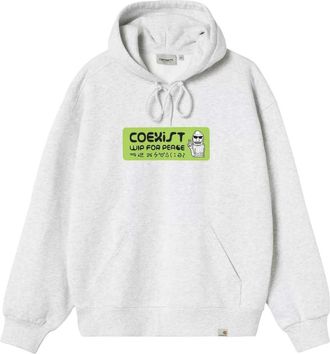 Carhartt Work in Progress Hooded Bumper Sticker Sweatshirt - unisex - Hoodies - Grijs - XL - Katoen - Hoodies & sweatvesten