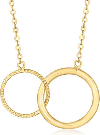 Ross-Simons Italian 18kt Yellow Gold Interlocking-Circle Necklace